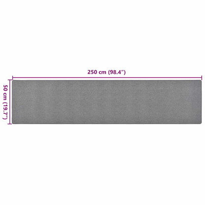 vidaXL Carpet Runner | Dark Grey | 100% Polypropylene | 50 x 250 cm