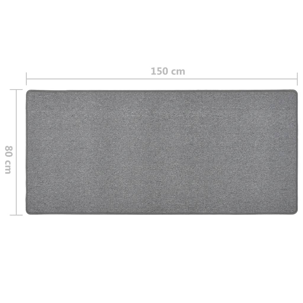 vidaXL Carpet Runner | Dark grey | 100% polypropylene | 80 x 150 cm