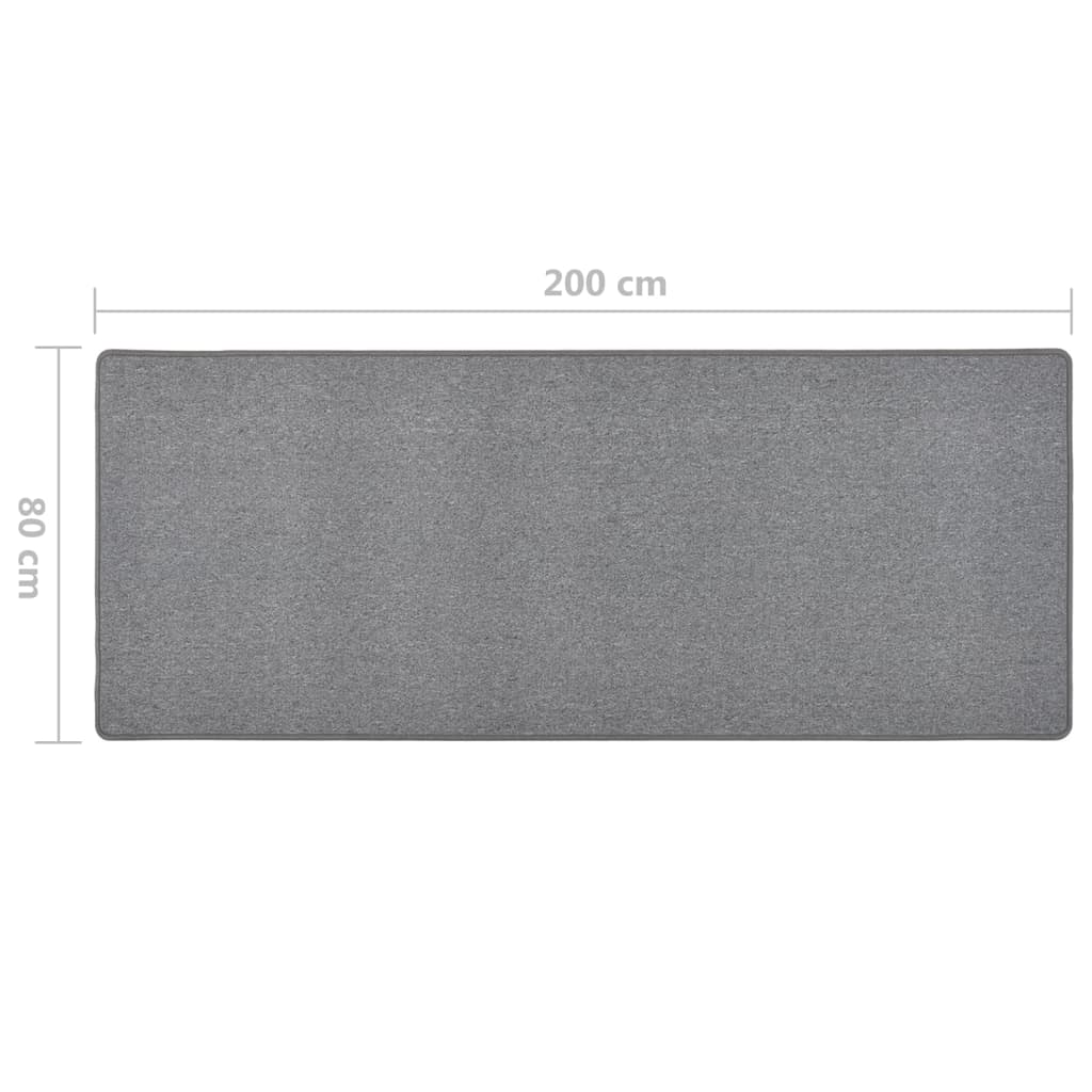 vidaXL Carpet Runner Dark Grey 80x200 cm