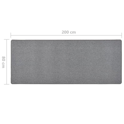 vidaXL Carpet Runner | Dark Grey | Needle-punched fabric (100% polypropylene)