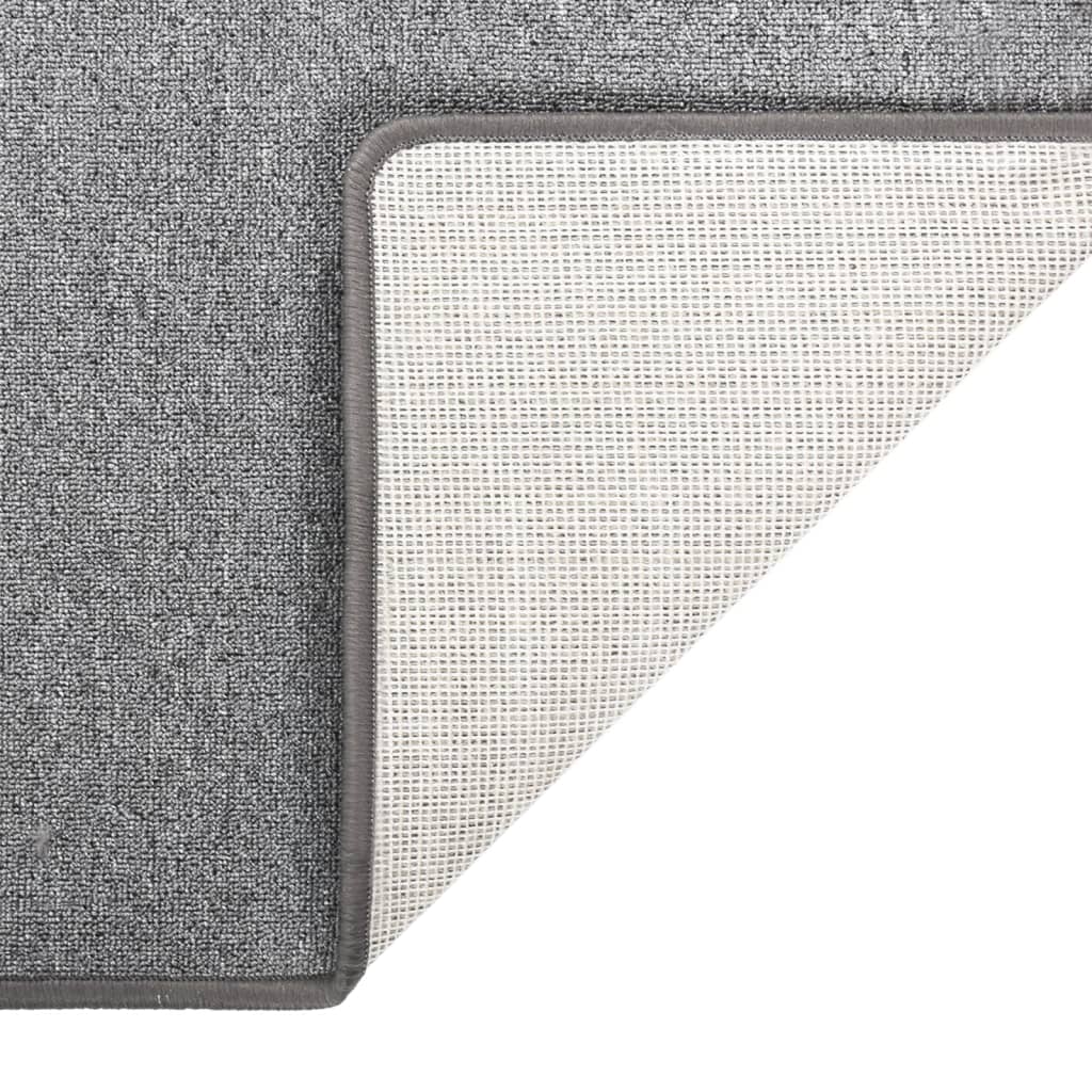 vidaXL Carpet Runner | Dark grey | 100% polypropylene | Large | Non-slip