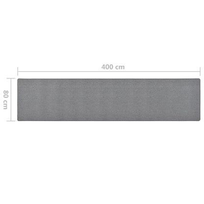 vidaXL Carpet Runner | Dark grey | 100% polypropylene | 80x400 cm