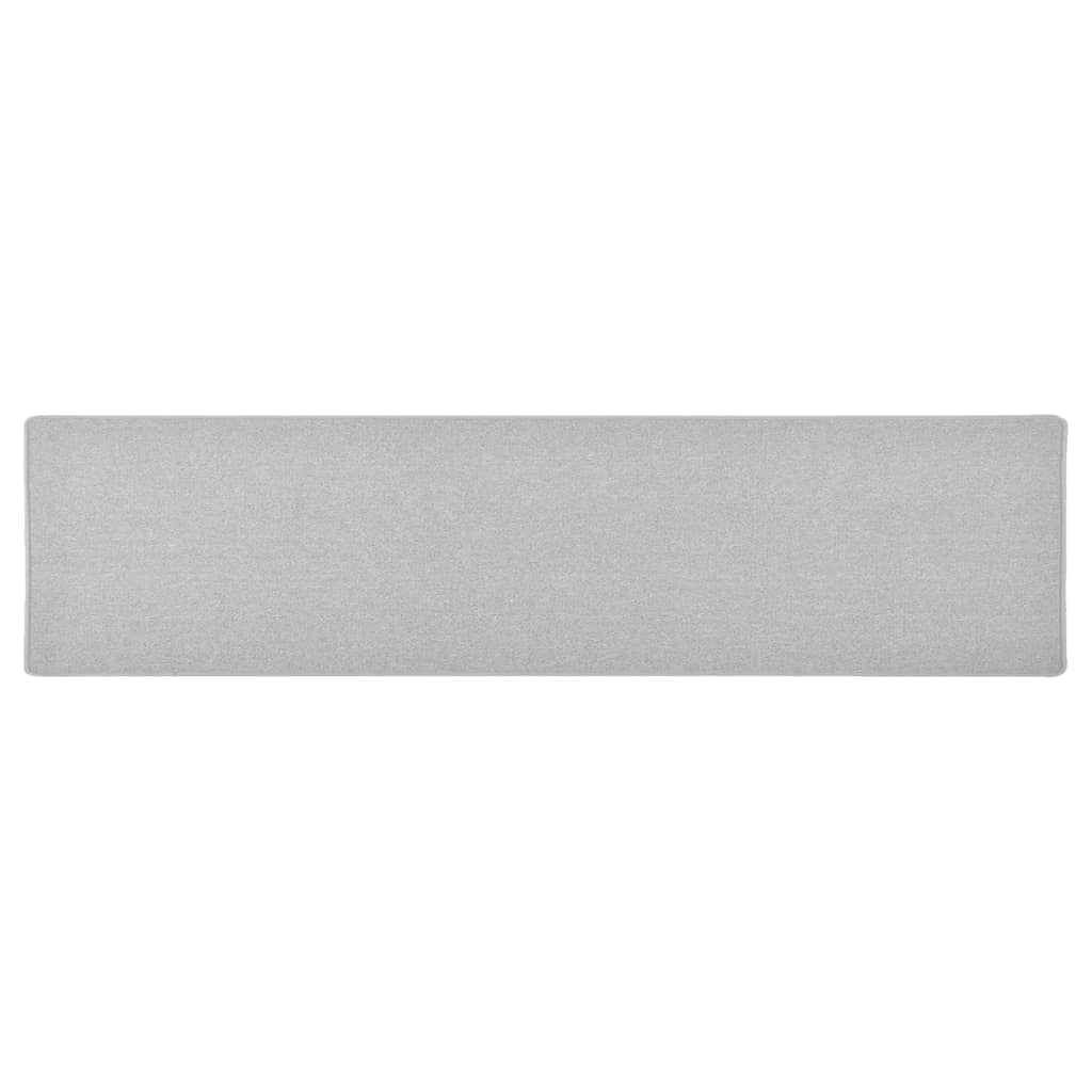 vidaXL Carpet Runner | Light grey | Needle-punched fabric (100% polypropylene)