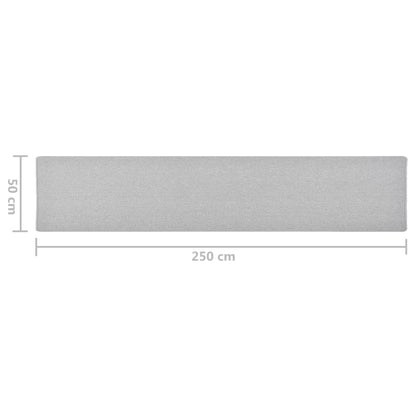 vidaXL Carpet Runner | Light grey | 100% Polypropylene | 50x250 cm | Non-slip