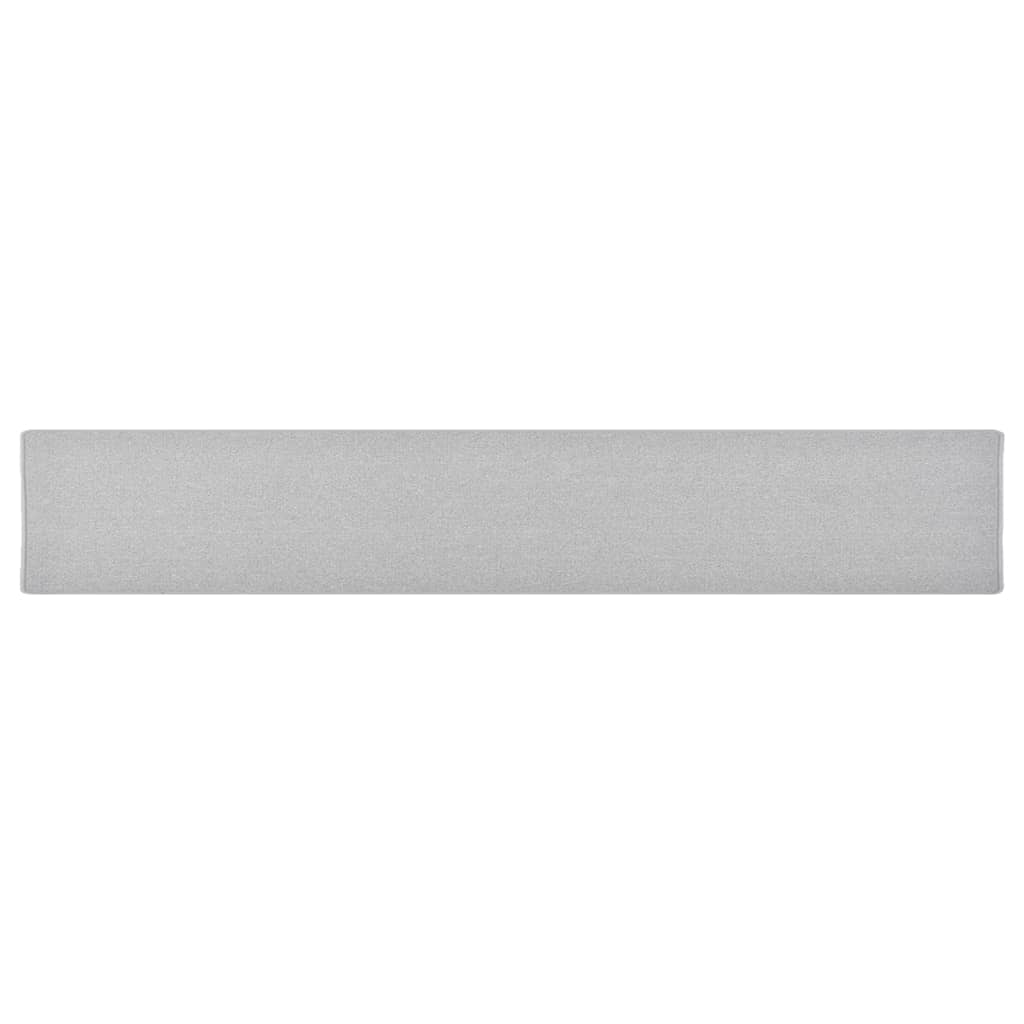 vidaXL Carpet Runner | Light grey | Needle-punched fabric (100% polypropylene)