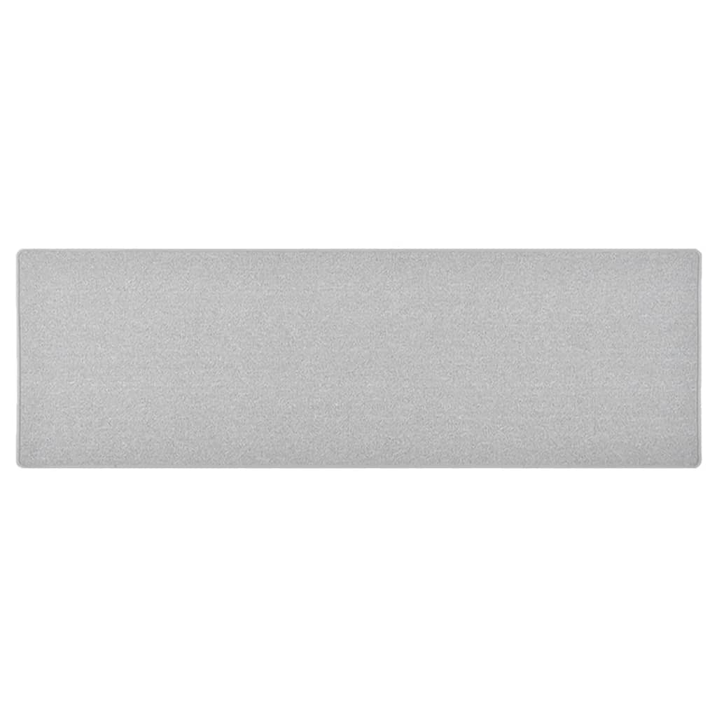 vidaXL Carpet Runner | Light Grey | Needle-punched fabric (100% polypropylene)
