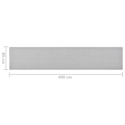 vidaXL Carpet Runner | Light grey | Polypropylene | 80 x 400 cm | Non-slip