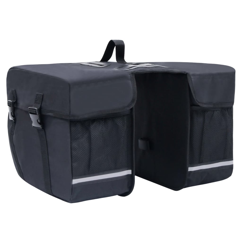 93251 vidaXL Double Bicycle Bag for Pannier Rack Waterproof 35 L Black