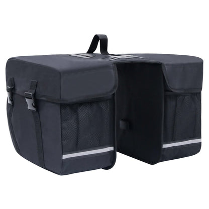 93251 vidaXL Double Bicycle Bag for Pannier Rack Waterproof 35 L Black