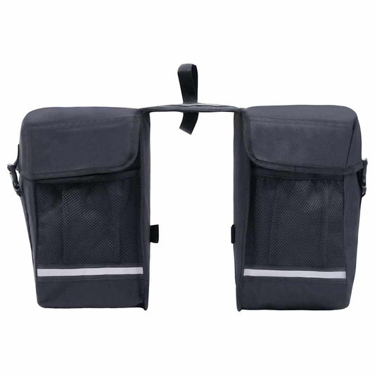 93251 vidaXL Double Bicycle Bag for Pannier Rack Waterproof 35 L Black