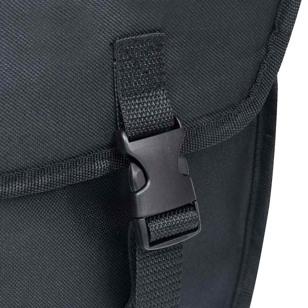 93252 vidaXL Single Bicycle Bag for Pannier Rack Waterproof 21 L Black