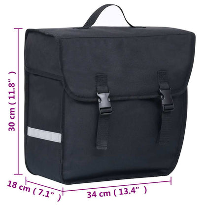 93252 vidaXL Single Bicycle Bag for Pannier Rack Waterproof 21 L Black