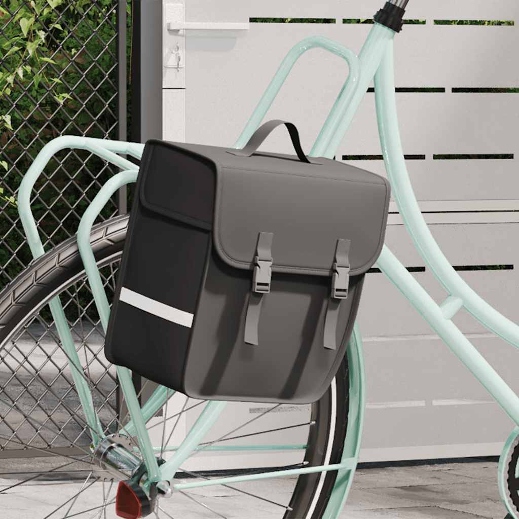 vidaXL Single Bicycle Bag for Pannier Rack Waterproof 21 L Black