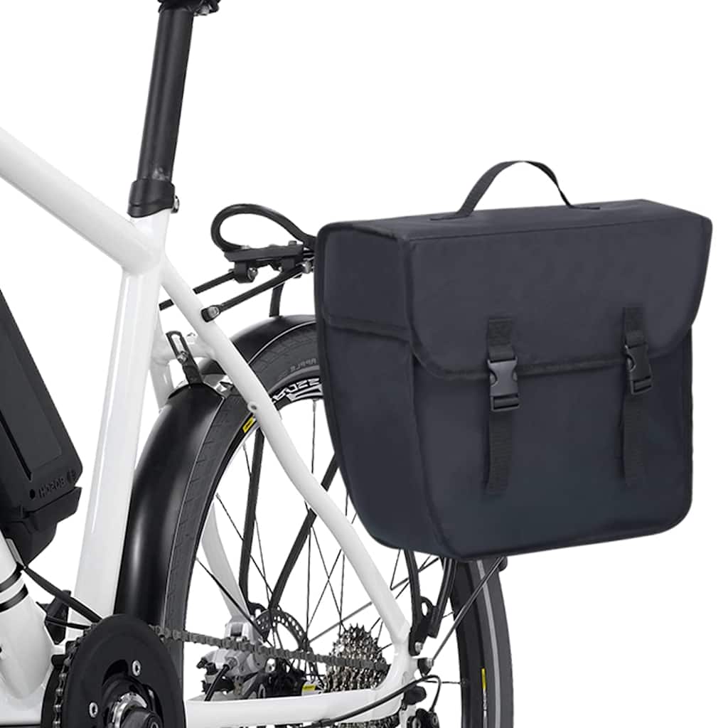 93253 vidaXL Single Bicycle Bag for Pannier Rack Waterproof 21 L Black