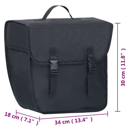 93253 vidaXL Single Bicycle Bag for Pannier Rack Waterproof 21 L Black