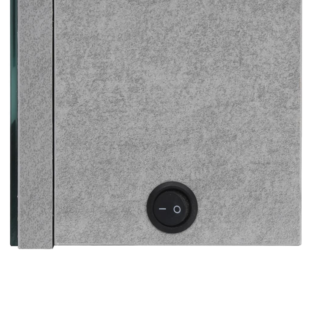 vidaXL LED Bathroom Mirror Cabinet Concrete Grey 50x14x60 cm