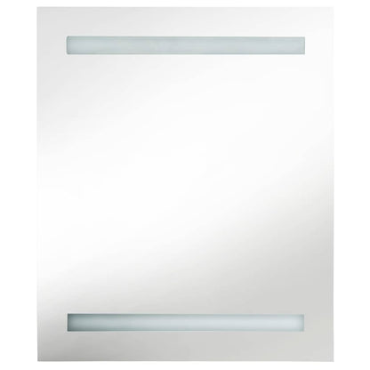 326480 vidaXL LED Bathroom Mirror Cabinet Black 50x14x60 cm