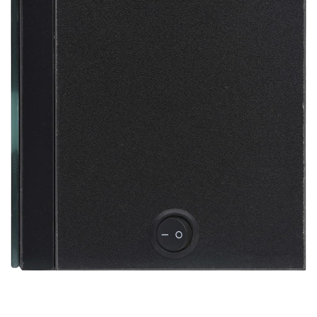 vidaXL LED Bathroom Mirror Cabinet Black 50x14x60 cm