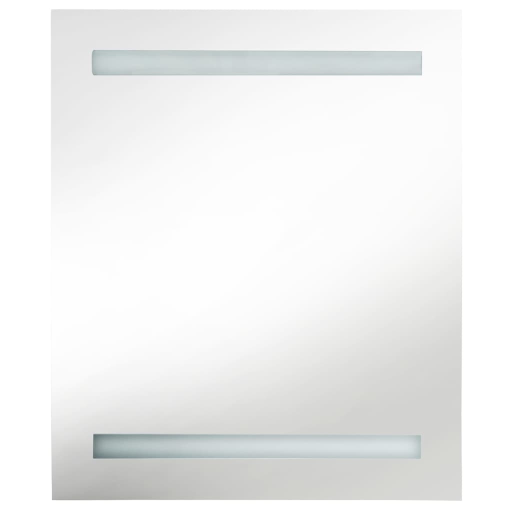 vidaXL LED Bathroom Mirror Cabinet Shining Black 50x14x60 cm