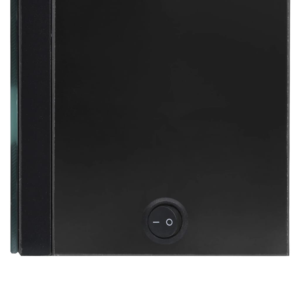 vidaXL LED Bathroom Mirror Cabinet Shining Black 50x14x60 cm