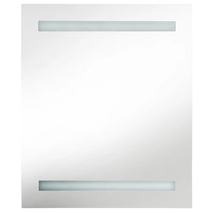 326482 vidaXL LED Bathroom Mirror Cabinet Grey 50x14x60 cm
