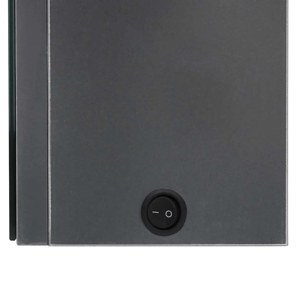 vidaXL LED Bathroom Mirror Cabinet Shining Grey 50x14x60 cm