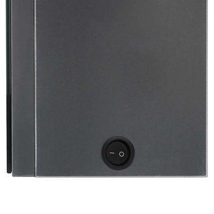 vidaXL LED Bathroom Mirror Cabinet Shining Grey 50x14x60 cm