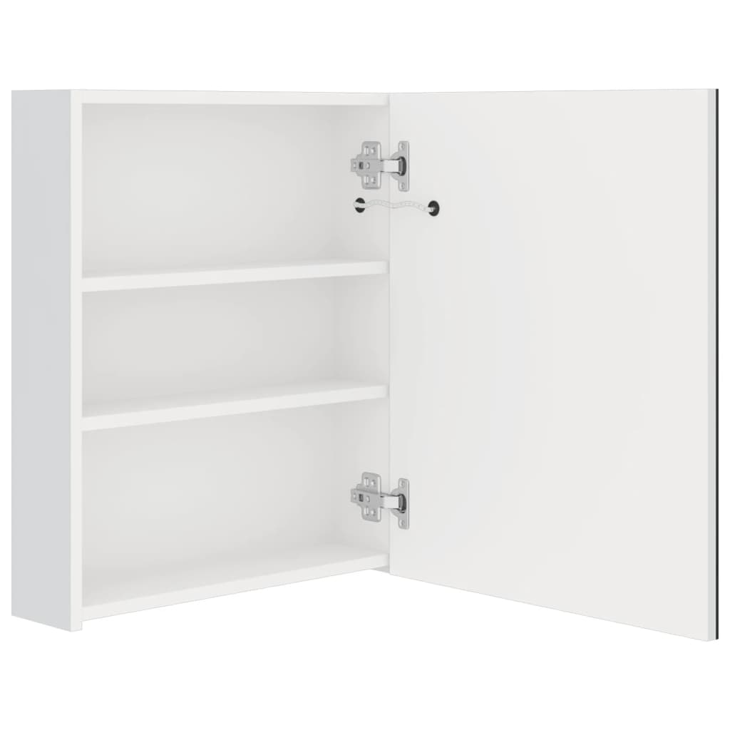 vidaXL LED Bathroom Mirror Cabinet Shining White 50x14x60 cm