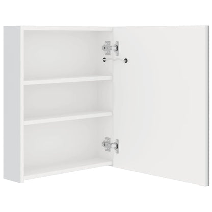 vidaXL LED Bathroom Mirror Cabinet Shining White 50x14x60 cm