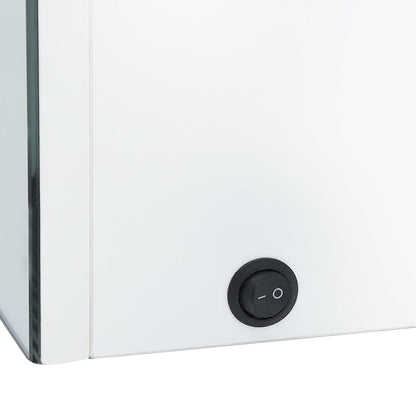vidaXL LED Bathroom Mirror Cabinet Shining White 50x14x60 cm