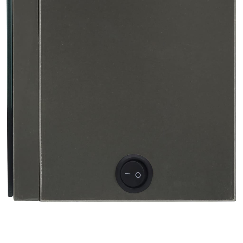 vidaXL LED Bathroom Mirror Cabinet Anthracite 50x14x60 cm