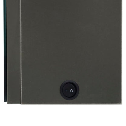 vidaXL LED Bathroom Mirror Cabinet Anthracite 50x14x60 cm