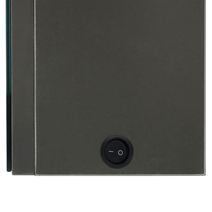 326487 vidaXL LED Bathroom Mirror Cabinet Anthracite 50x14x60 cm