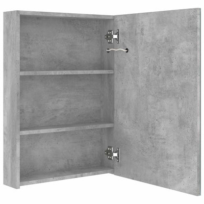 326488 vidaXL LED Bathroom Mirror Cabinet Concrete Grey 50x13x70 cm