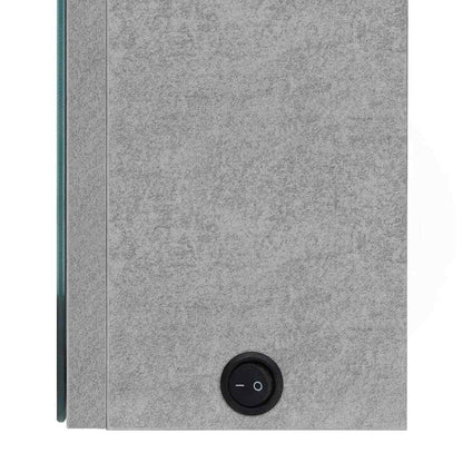 326488 vidaXL LED Bathroom Mirror Cabinet Concrete Grey 50x13x70 cm