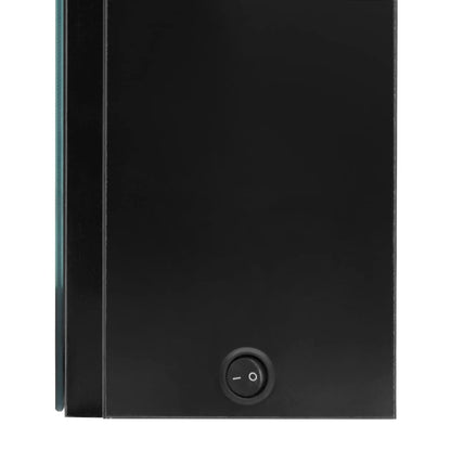 vidaXL LED Bathroom Mirror Cabinet Shining Black 50x13x70 cm