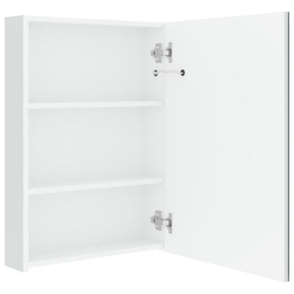 vidaXL LED Bathroom Mirror Cabinet Shining White 50x13x70 cm