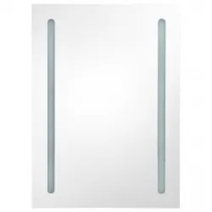 vidaXL LED Bathroom Mirror Cabinet Concrete Grey 50x13x70 cm
