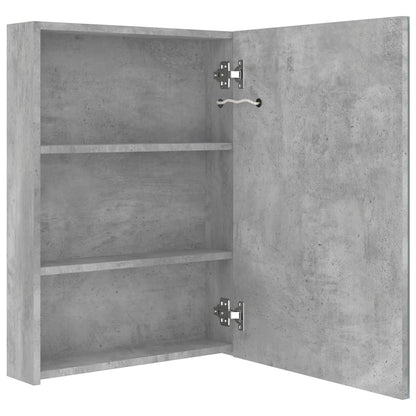 vidaXL LED Bathroom Mirror Cabinet Concrete Grey 50x13x70 cm