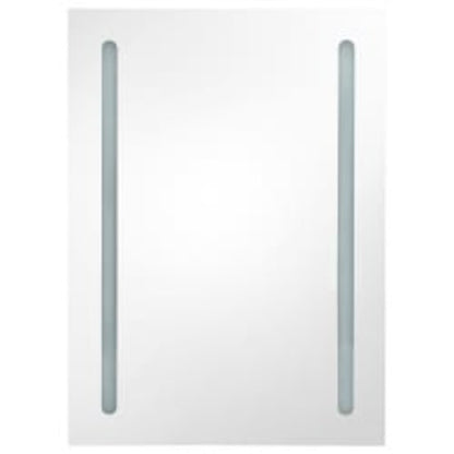 vidaXL Bathroom Cabinet | Shining black | MDF with melamine finish, glass