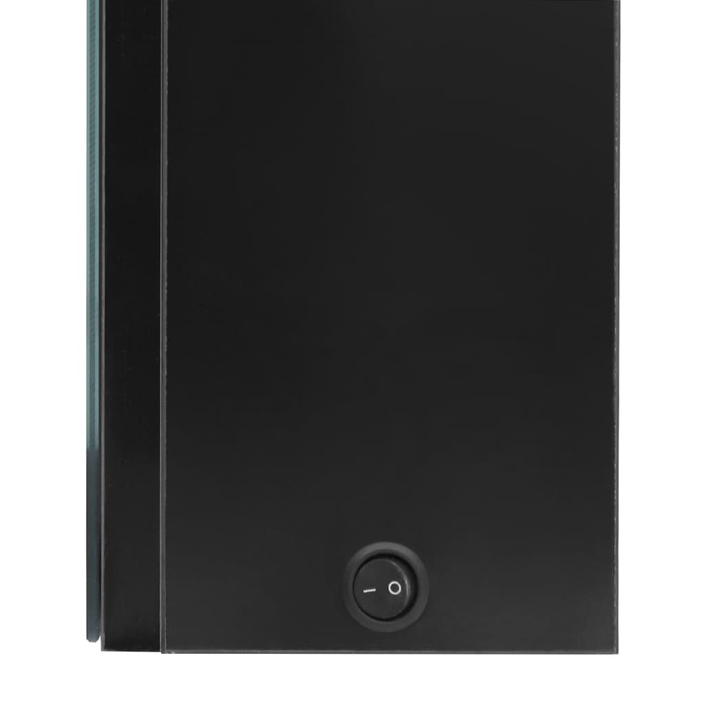 vidaXL Bathroom Cabinet | Shining black | MDF with melamine finish, glass