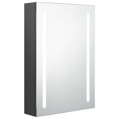 vidaXL Bathroom Cabinet | Grey | MDF with Melamine Finish, Glass | Medium