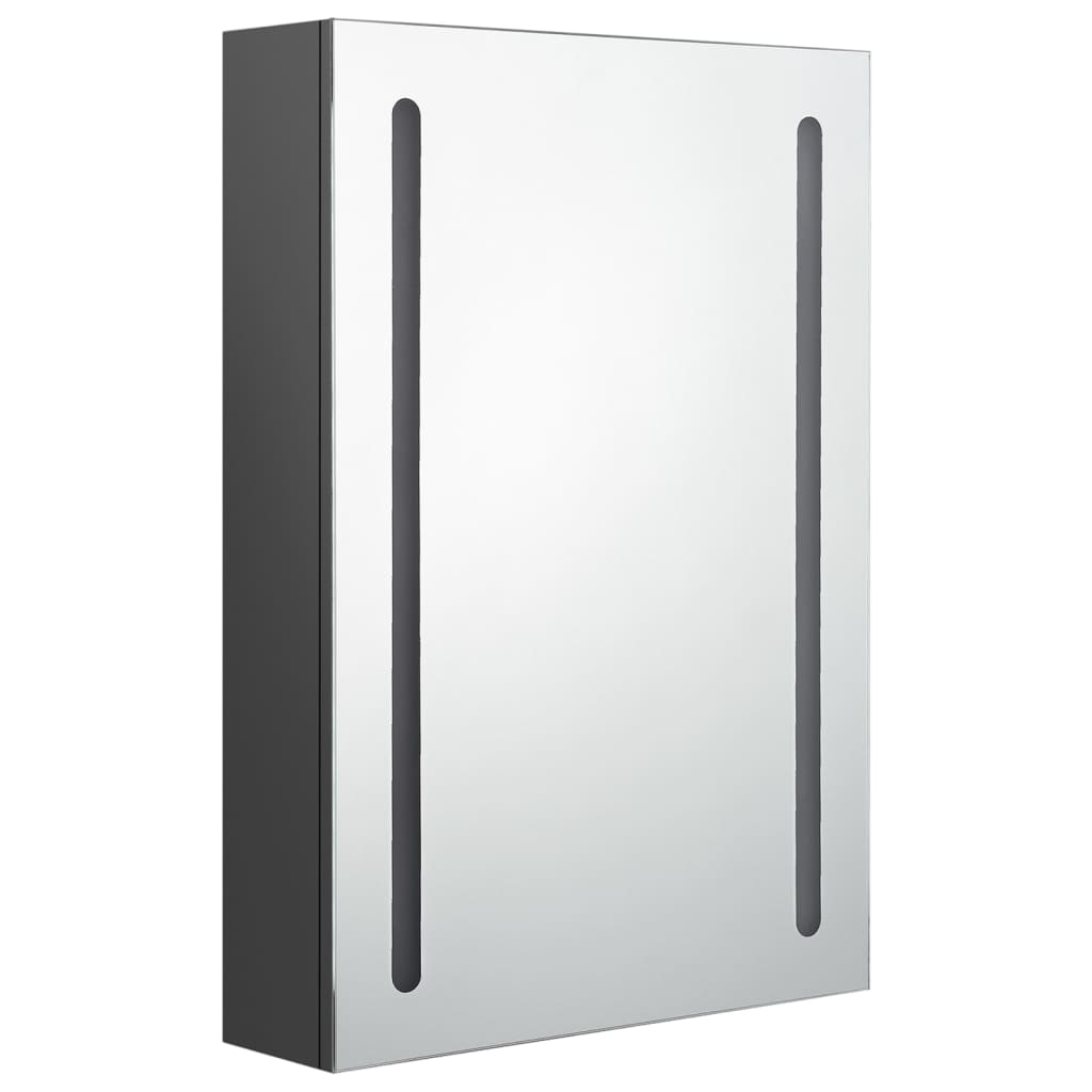 vidaXL Bathroom Cabinet | Grey | MDF with Melamine Finish, Glass | Medium