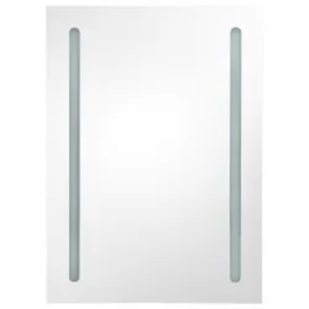 vidaXL Bathroom Cabinet | Grey | MDF with Melamine Finish, Glass | Medium