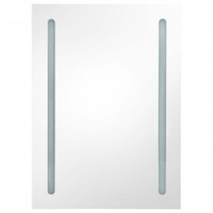 326497 vidaXL LED Bathroom Mirror Cabinet Grey 50x13x70 cm