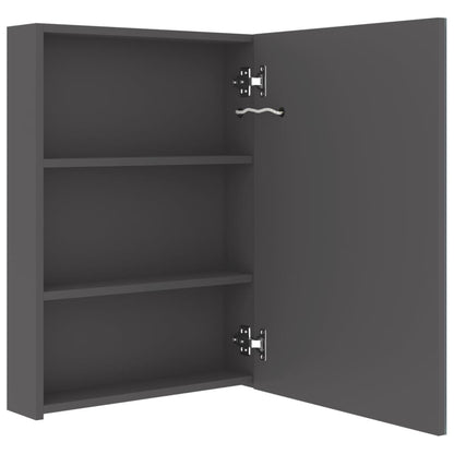 vidaXL Bathroom Cabinet | Grey | MDF with Melamine Finish, Glass | Medium