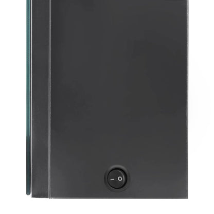 vidaXL Bathroom Cabinet | Grey | MDF with Melamine Finish, Glass | Medium