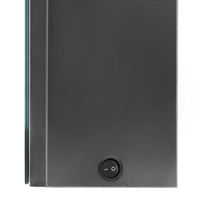 vidaXL Bathroom Cabinet | Shining Grey | MDF in melamine finish, glass