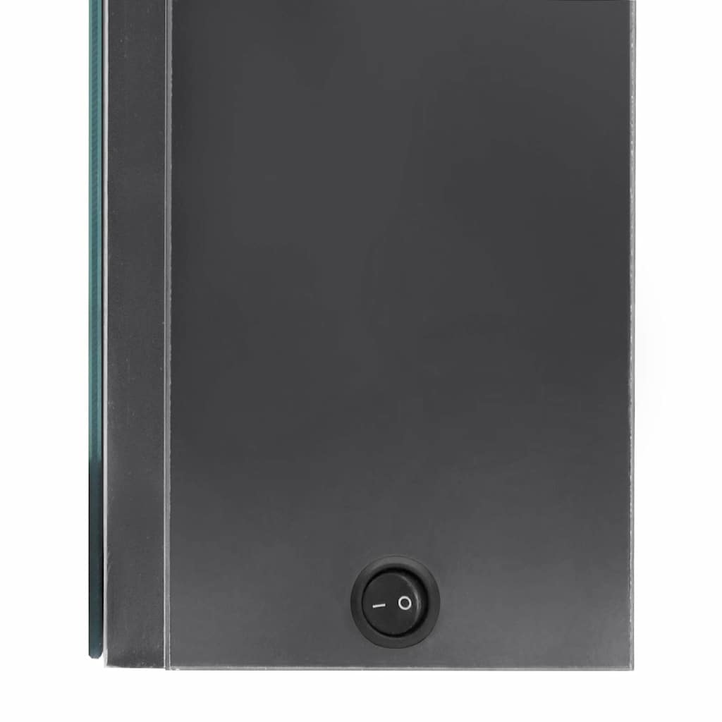326498 vidaXL LED Bathroom Mirror Cabinet Shining Grey 50x13x70 cm