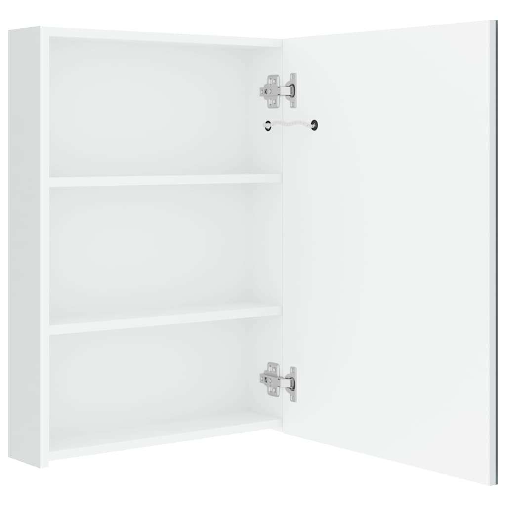 326501 vidaXL LED Bathroom Mirror Cabinet Shining White 50x13x70 cm